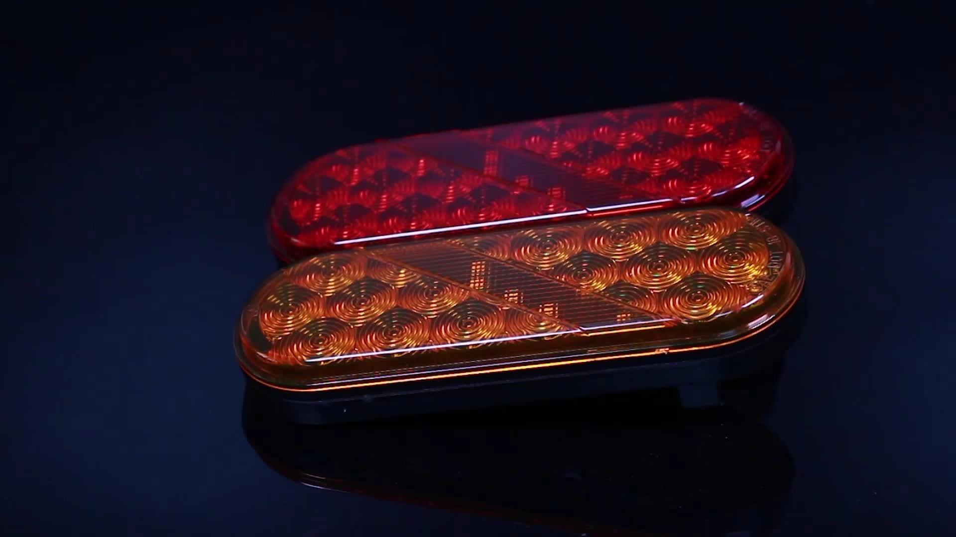 6" Oval LED Light Surface Mount Run/Brake/Indicator/Reverse 6 inch oval led tail light for truck1