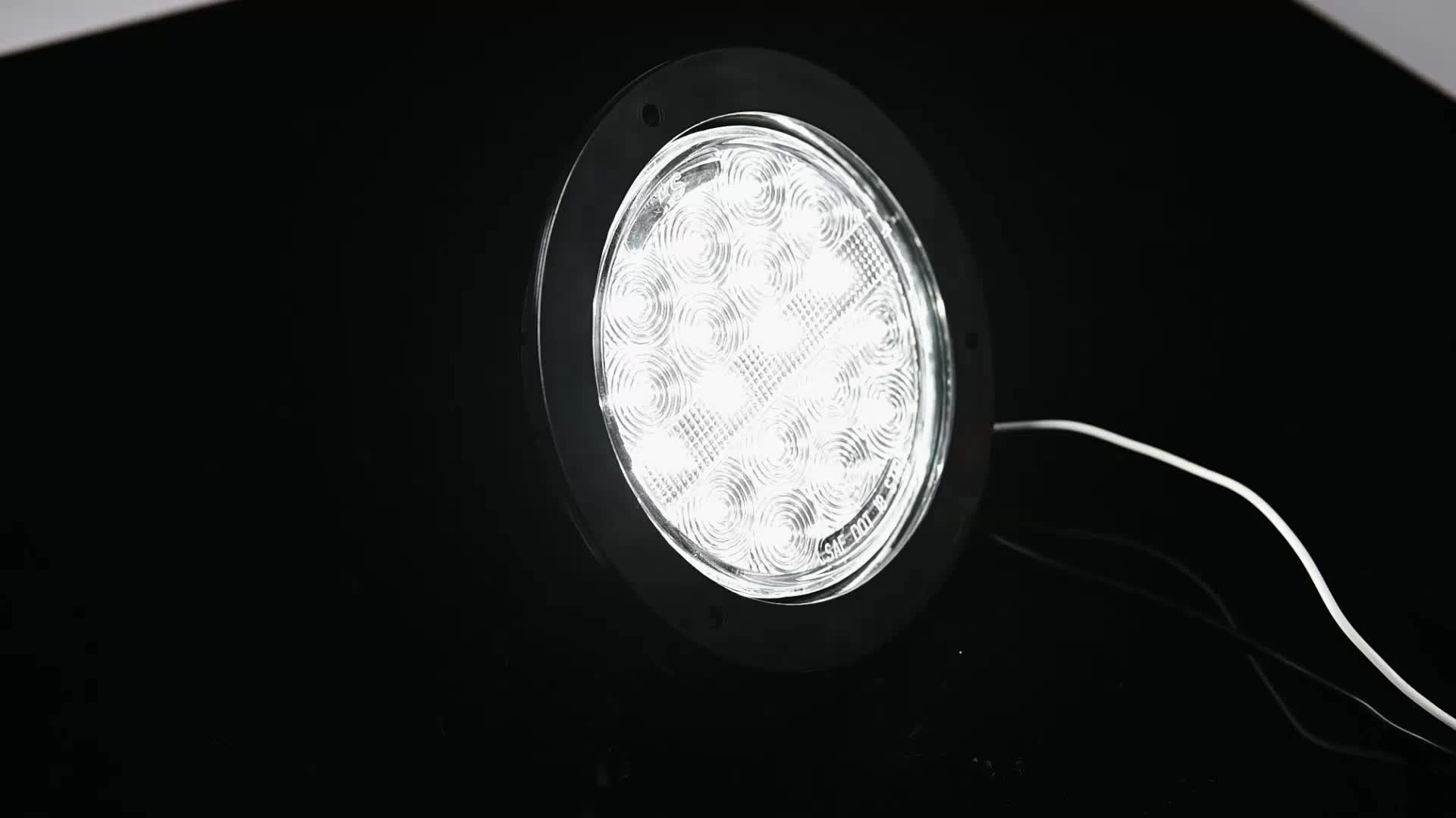 4" DOT EMARK 12V&24V LED round truck tail light reverse/Brake/turning tail light for trailer, truck, caravan1